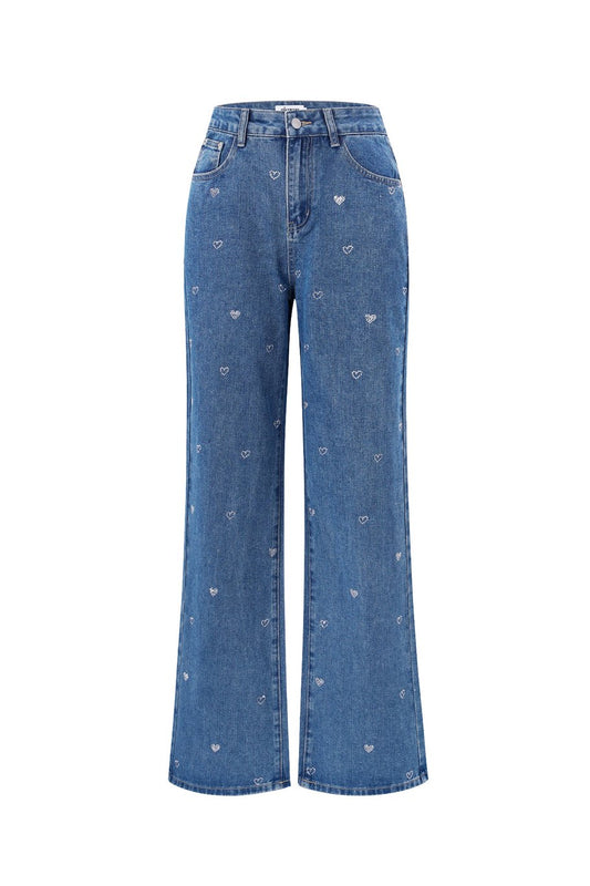 jeans matallic hart
